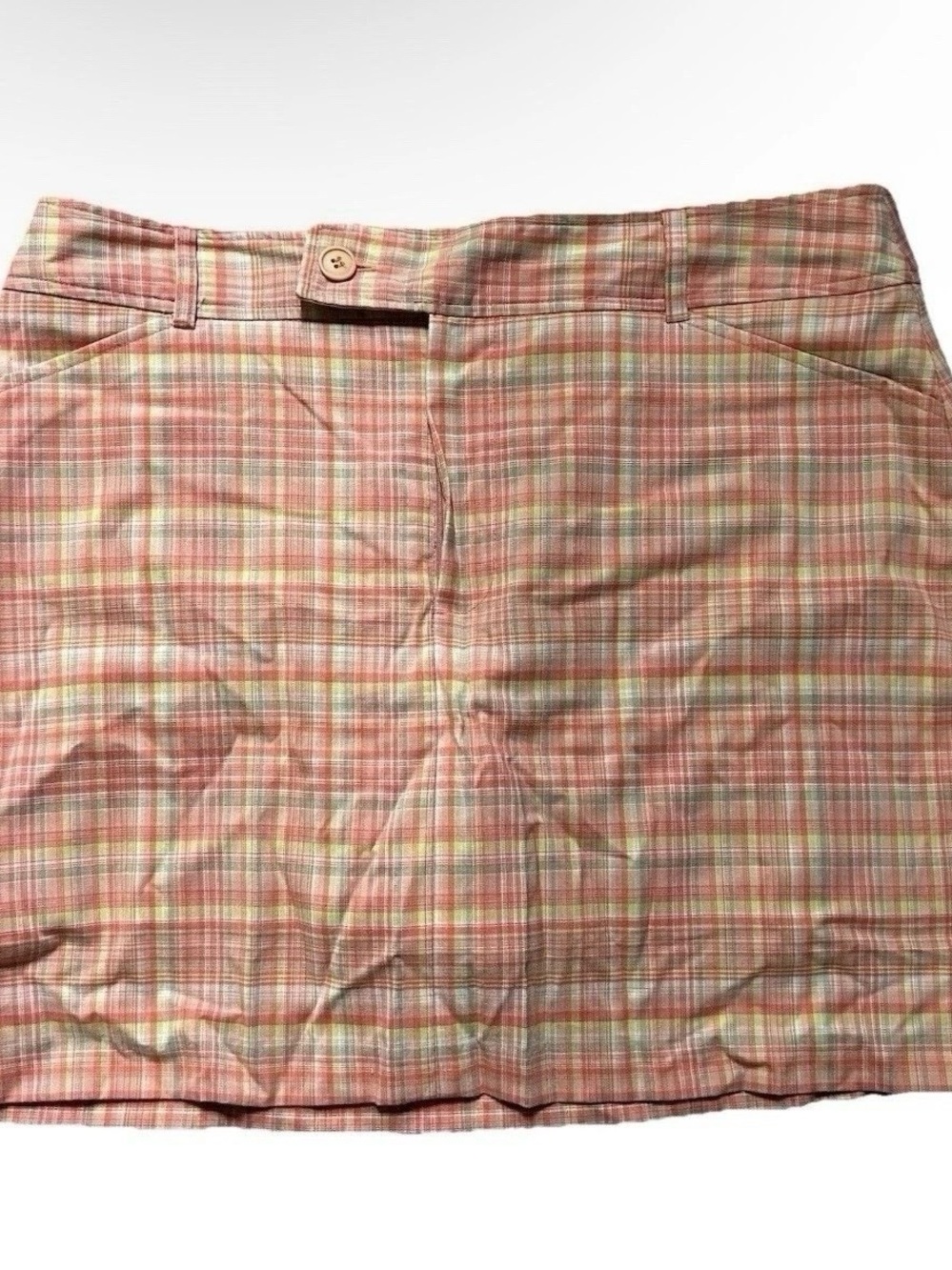 Vintage Fashion Bug Plaid Skort Stretch Size 14